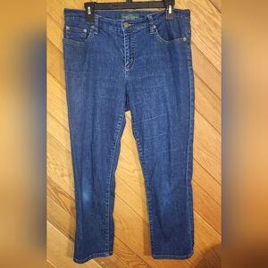 Ralph Lauren Lauren Jeans Co. Dark Wash Size 12 Straight Leg Cropped Jeans